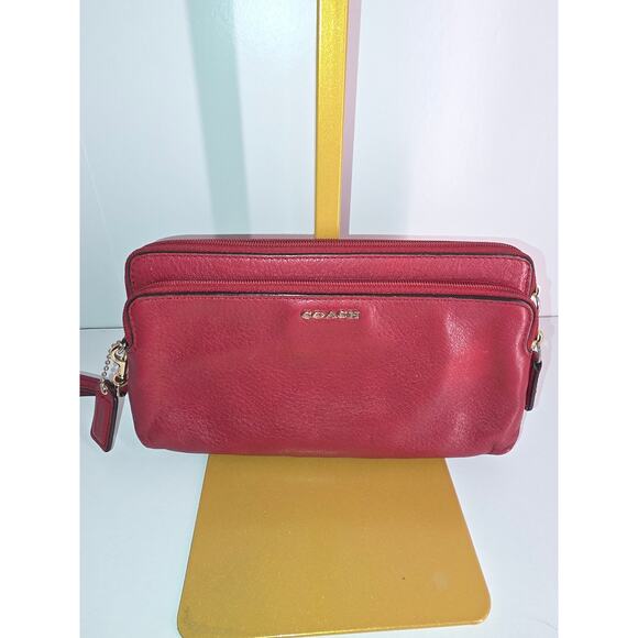 Coach Madison Leather Double Zip Wristlet - Picture 1 of 1